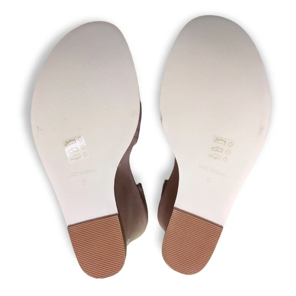 ASOS Pastel Pink Faux Suede Wedge Sandals, US 8 (UK 6)